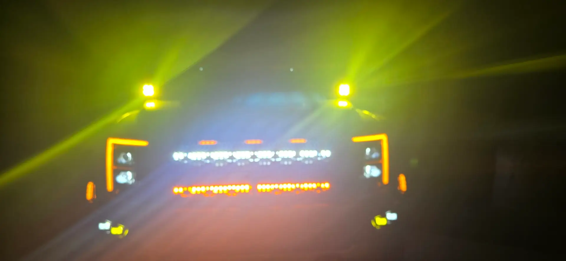 Truck lighting system at night