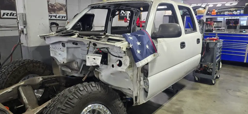 Custom prerunner fabrication in progress