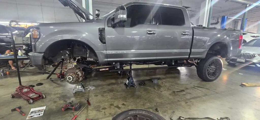 Ford F-250 transformation with a Carli lift kit installed